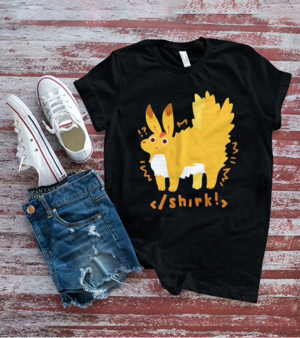 Fenrishion Pokemon Shirk Fluffy Jolteon Parody Quirky T-Shirt