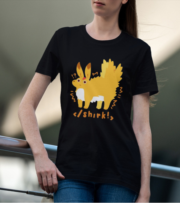 Fenrishion Pokemon Shirk Fluffy Jolteon Parody Quirky T-Shirt