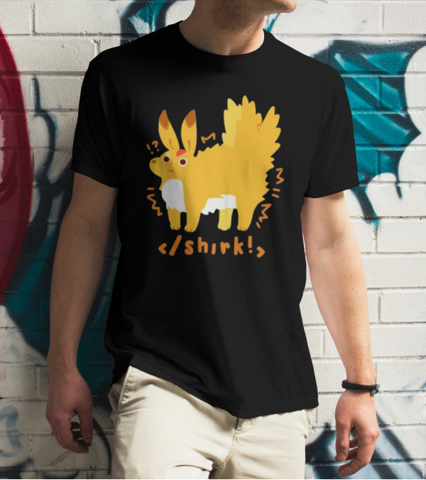 Fenrishion Pokemon Shirk Fluffy Jolteon Parody Quirky T-Shirt