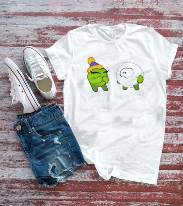 Cut The Rope Om Nom Winter With Snowball Character T-Shirt