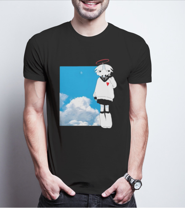 ChewChewer Loving Sky Cute Angel Halo Heart Clouds T-Shirt