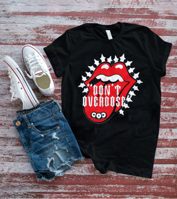 Upperlevel916 Evol Love Is A Drug Don't Overdose Iconic Red Lips T-Shirt