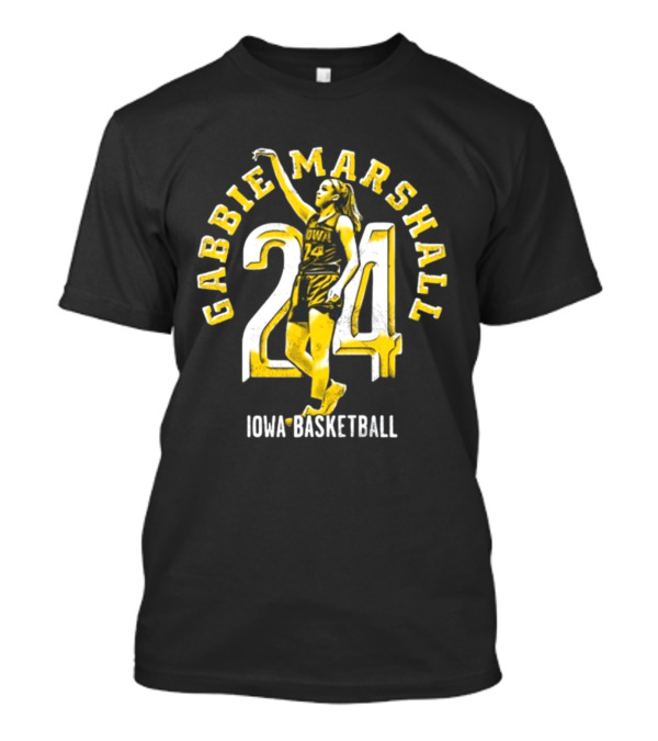 Gabbie Marshall 24 Iowa Basketball Player Iconic Jersey T-Shirt