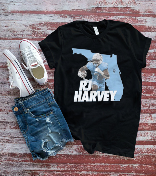 RJ Harvey Florida Football Map Background T-Shirt