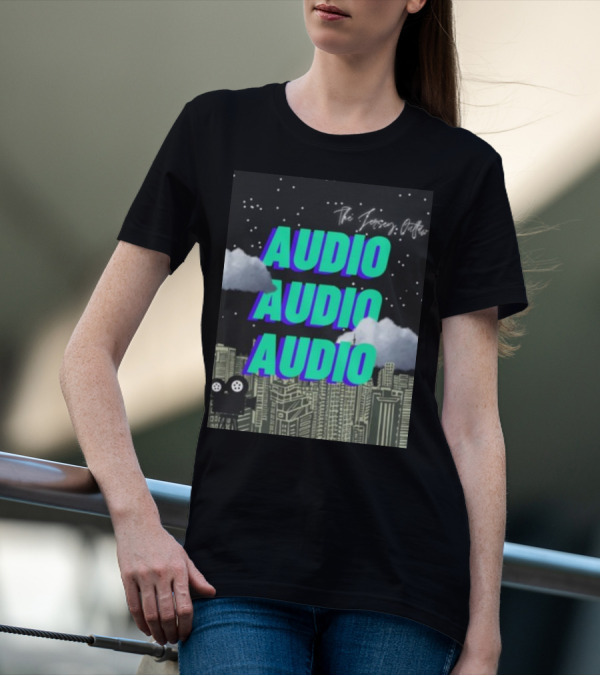 The Jersey Outlaw Audio Audio Audio Cityscape Night Scene T-Shirt