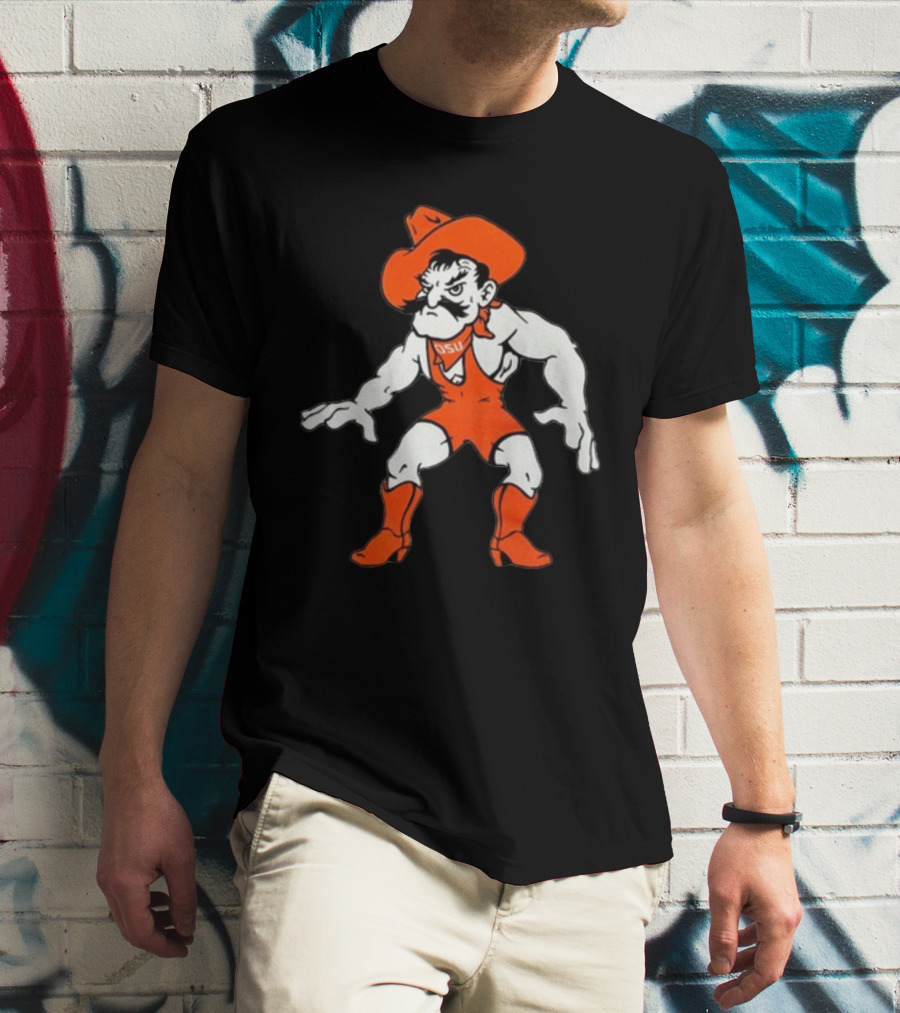 Pistol Pete OSU Wrestling Mascot Cowboy T-Shirt