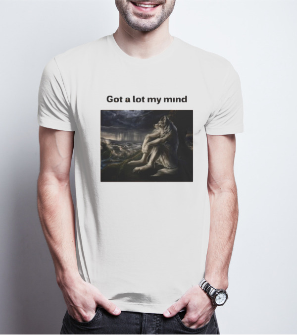 Got A Lot My Mind Wolf On Stormy Night T-Shirt