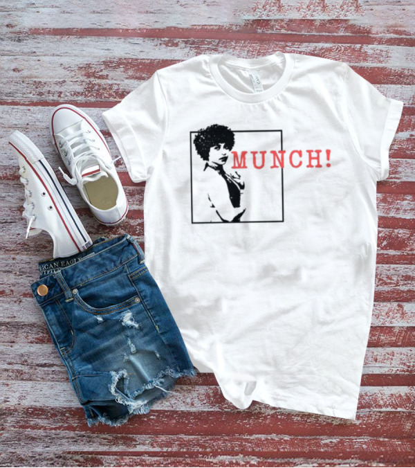 Ylikeapparel Munch Bold Red Text With Figure Image T-Shirt