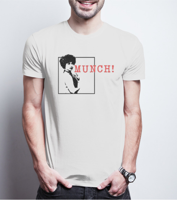 Ylikeapparel Munch Bold Red Text With Figure Image T-Shirt