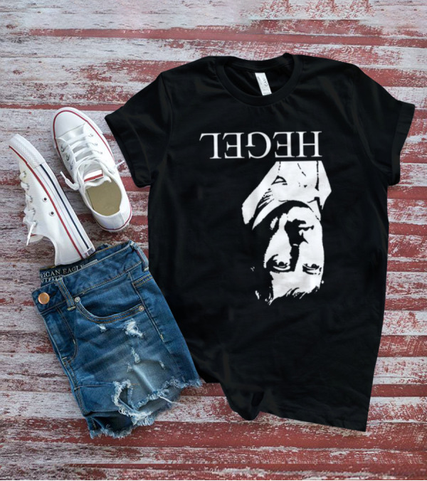 Marx Hegel Upside Down Text Image T-Shirt