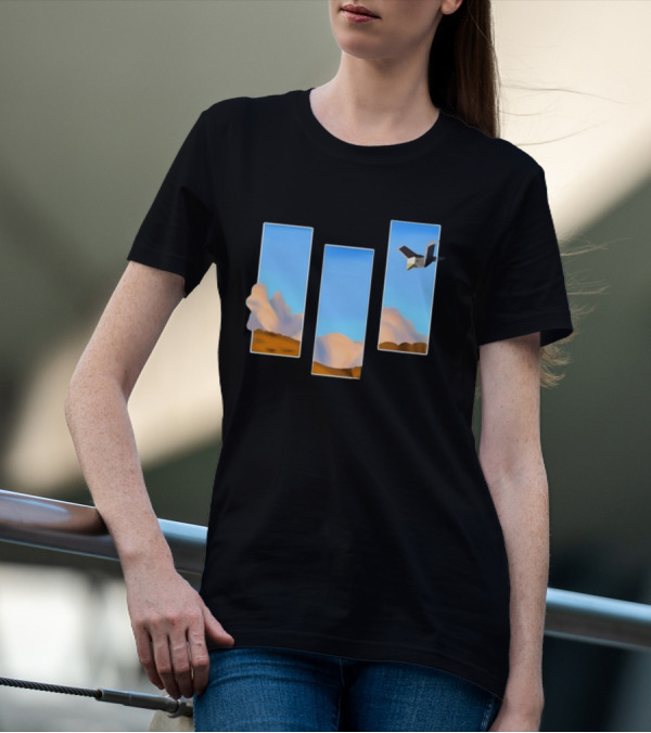 Rae Abroadwaybug Lovejoy Pebble Brain Ep Fanmade Sky And Clouds With Bird T-Shirt