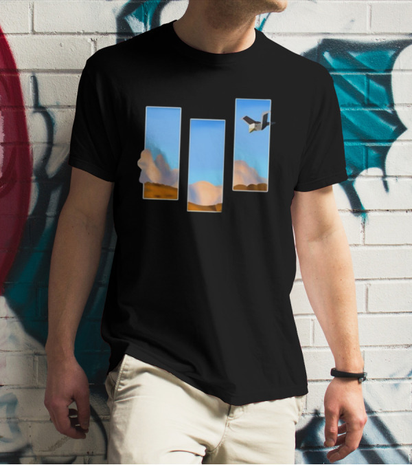 Rae Abroadwaybug Lovejoy Pebble Brain Ep Fanmade Sky And Clouds With Bird T-Shirt