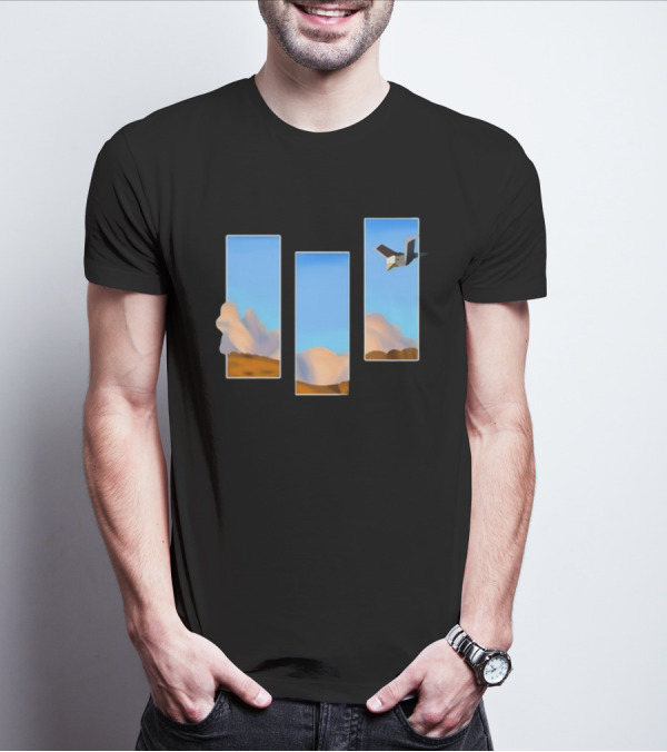 Rae Abroadwaybug Lovejoy Pebble Brain Ep Fanmade Sky And Clouds With Bird T-Shirt