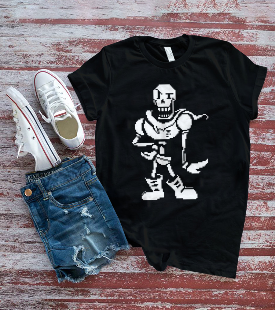 Stillstanningdnp Papyrus Battle Sprite Undertale Character Pixel T-Shirt