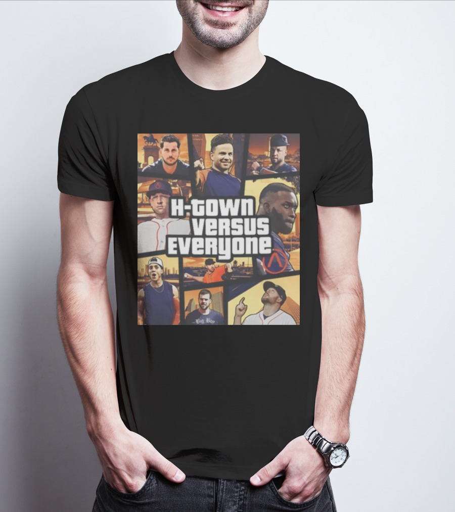 H-Town Versus Everyone Houston Sports Icons Collage T-Shirt