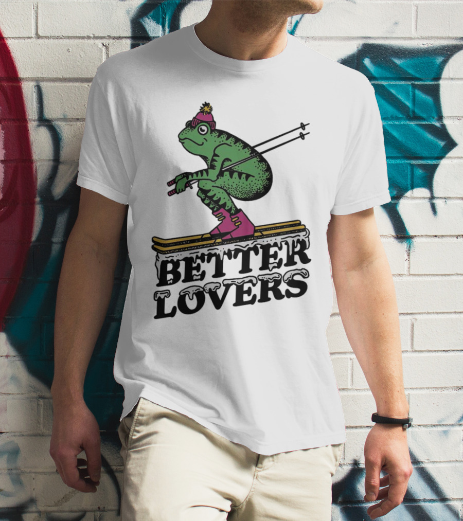 Better Lovers Ski Frog Pom Pom Hat Slalom T-Shirt