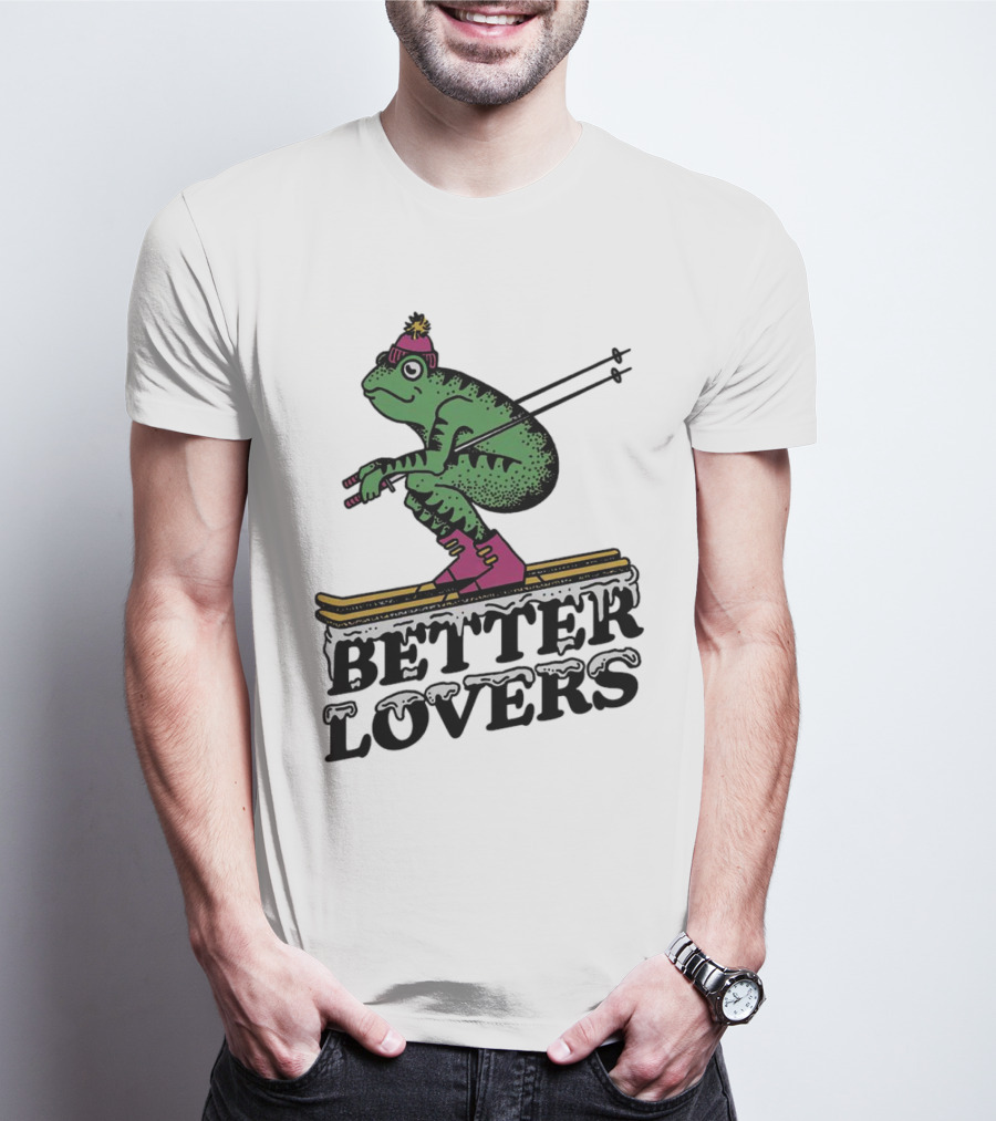 Better Lovers Ski Frog Pom Pom Hat Slalom T-Shirt