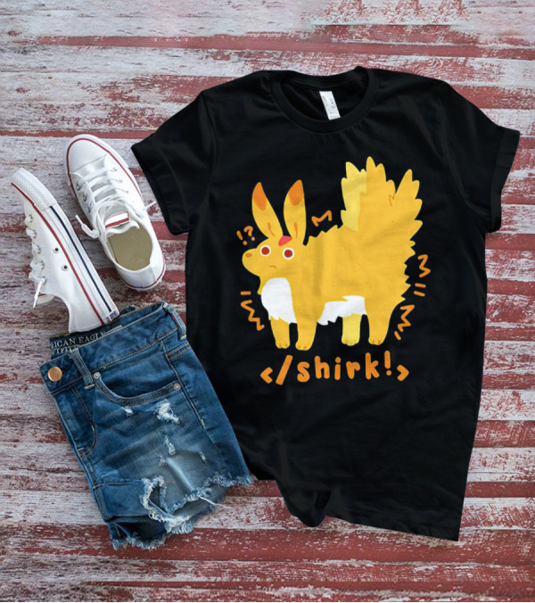 Fenrishion Shirk Pokemon Cartoon Yellow Creature With Coding T-Shirt