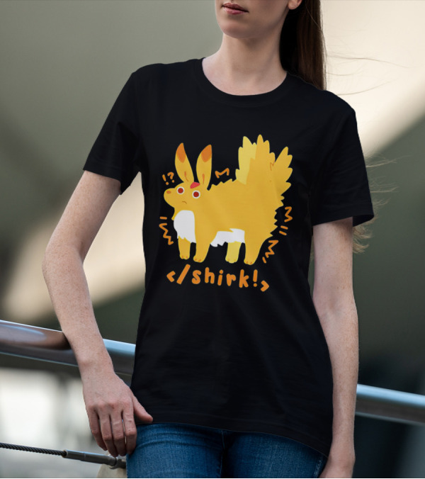Fenrishion Shirk Pokemon Cartoon Yellow Creature With Coding T-Shirt