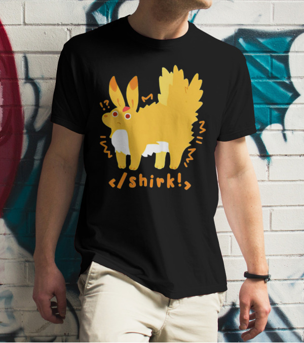 Fenrishion Shirk Pokemon Cartoon Yellow Creature With Coding T-Shirt