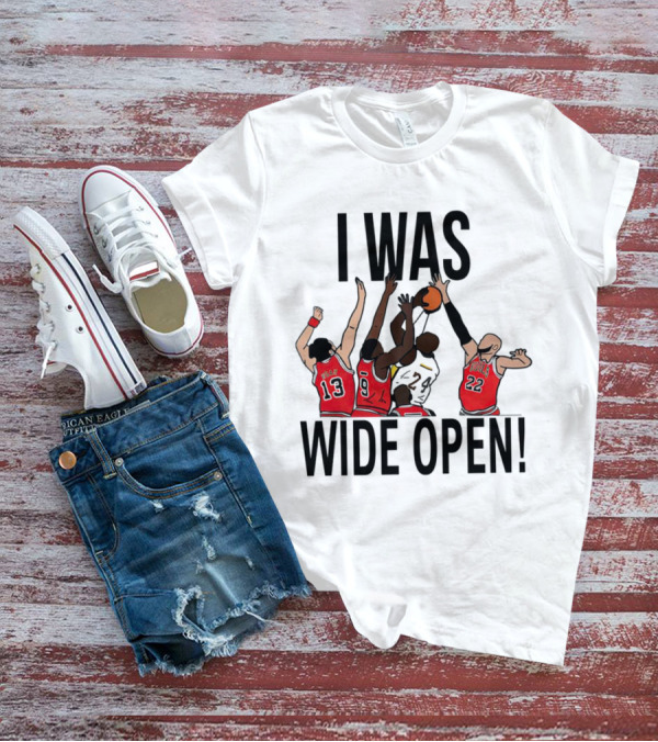I Was Wide Open Basketball Iconic Players Team Defense Moment T-Shirt