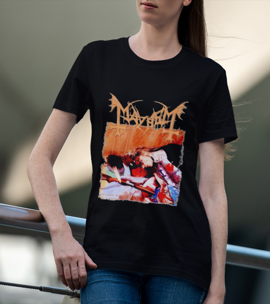 Mayhem Norwegian Black Metal The Dawn Of The Black Hearts T-Shirt