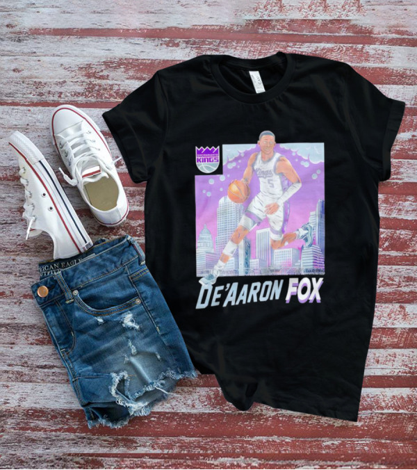 Sacramento Kings De’Aaron Fox Basketball City Skyline Kings T-Shirt