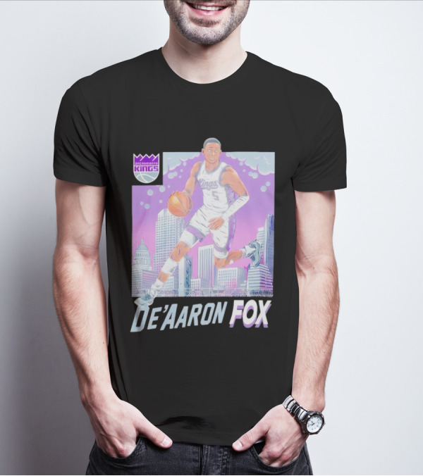 Sacramento Kings De’Aaron Fox Basketball City Skyline Kings T-Shirt