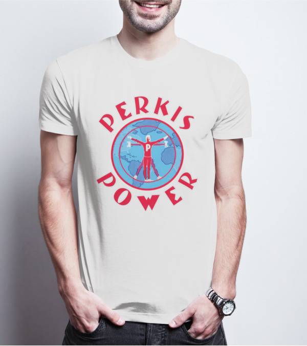 Perkis Power Global Fitness Vitruvian Workout T-Shirt