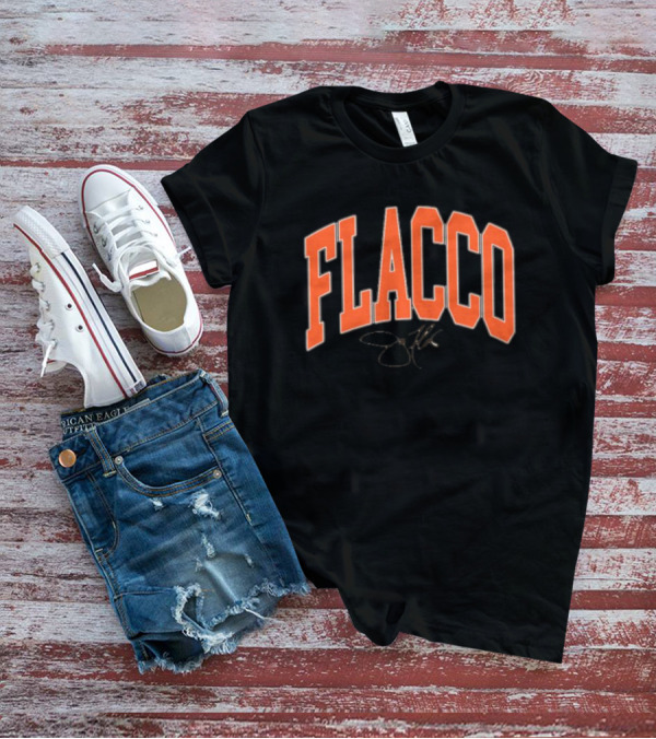 Joe Flacco Where I'm From Flacco Signature Orange Block Letters T-Shirt