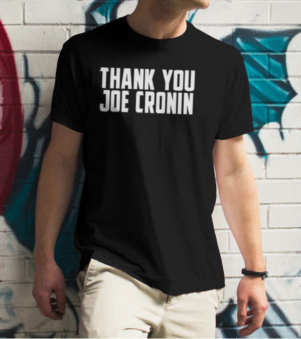 Thank You Joe Cronin Message Tee Black T-Shirt