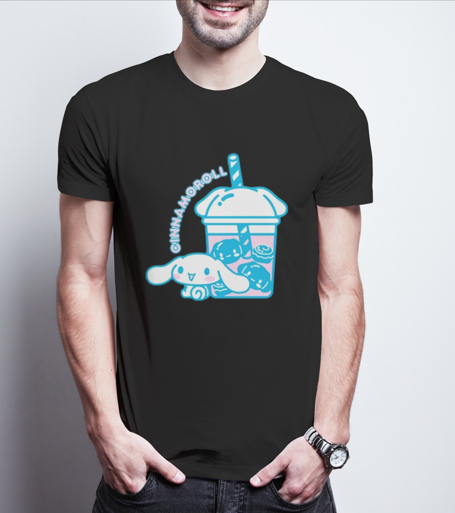 Cinnamoroll Bubble Tea Cup Pastel Cute Character T-Shirt