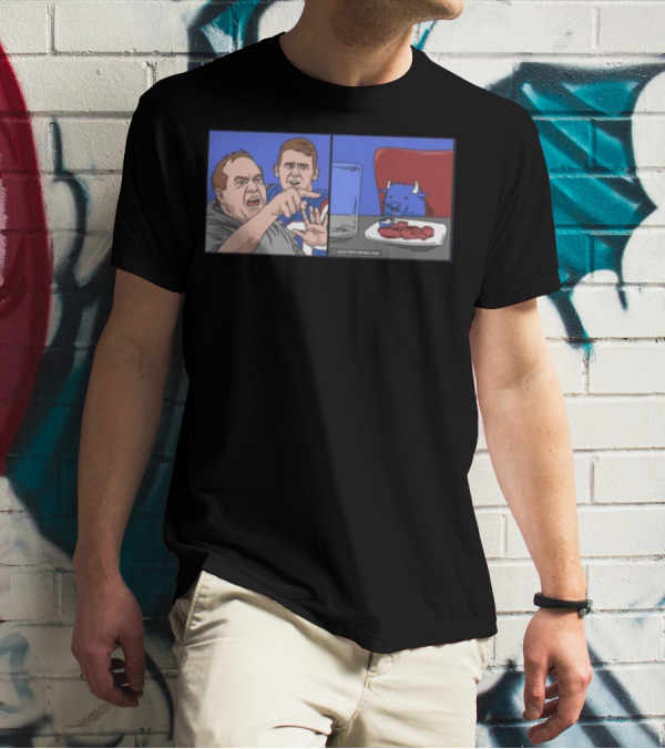 Sophtowncarl Angry Man Shouting At Blue Cat Meme T-Shirt