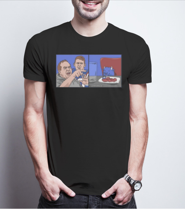 Sophtowncarl Angry Man Shouting At Blue Cat Meme T-Shirt