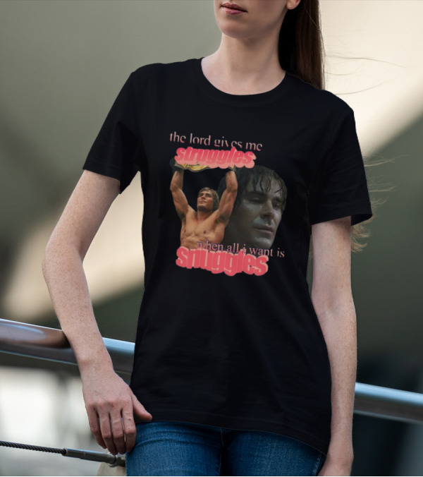 The Lord Gives Me Struggles When All I Want Is Snuggles Iron Claw T-Shirt