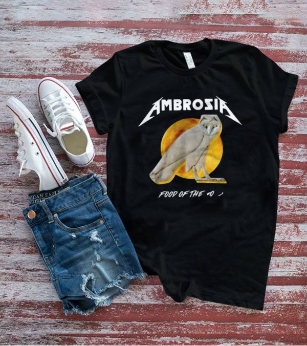 Ambrosia Food Of The Gods Owl Icon With Sun Background T-Shirt
