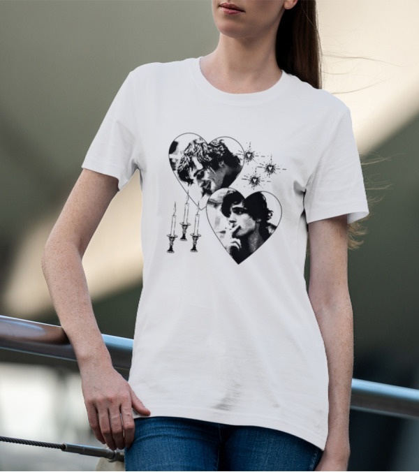 Mustardyardpress Saltburn Felix Hearts Candlelight Portraits T-Shirt