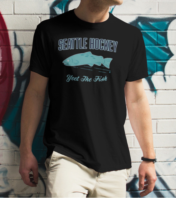 Seattle Hockey Yeet The Fish Fish-Tossing Humor T-Shirt