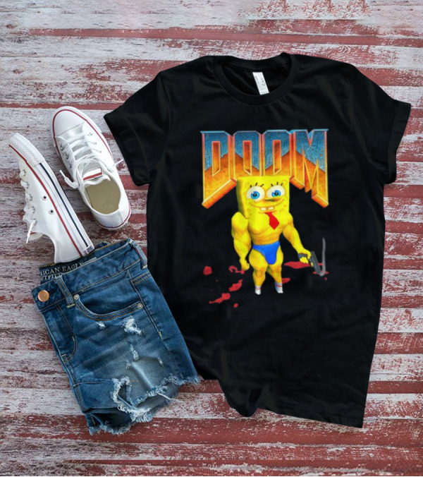 Doom Spongebob Teenhearts Muscular Parody Crossover T-Shirt