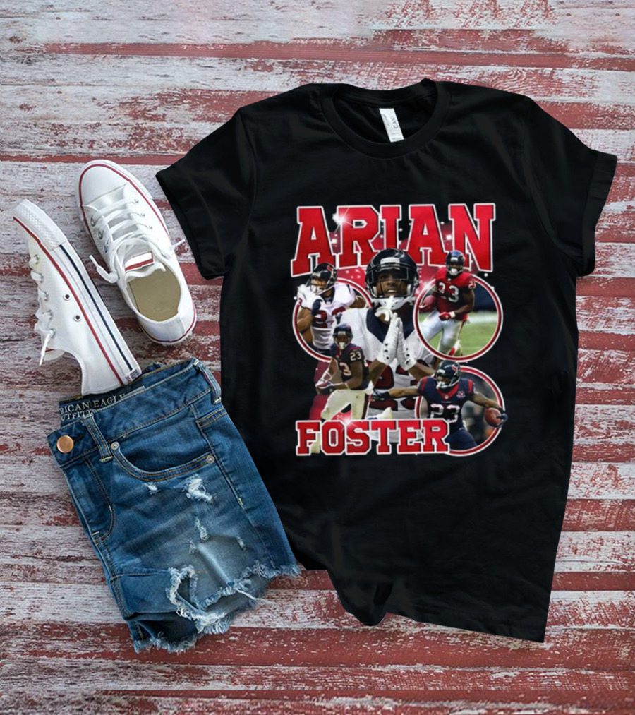Macrodosing Arian Foster Football Collage T-Shirt