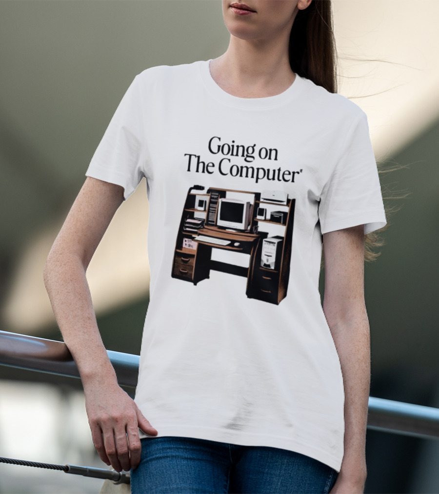 Going On The Computer In Loving Memory 1995-2207 Retro Desktop Setup T-Shirt