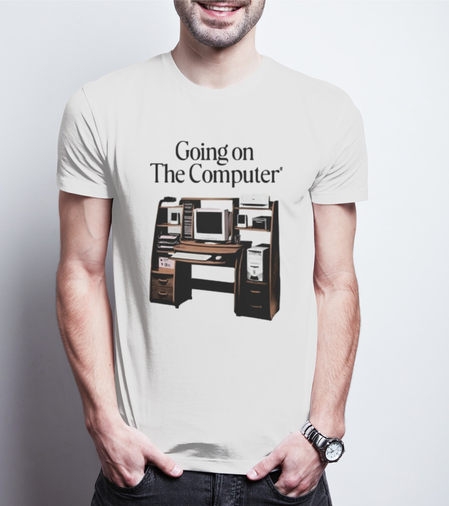 Going On The Computer In Loving Memory 1995-2207 Retro Desktop Setup T-Shirt