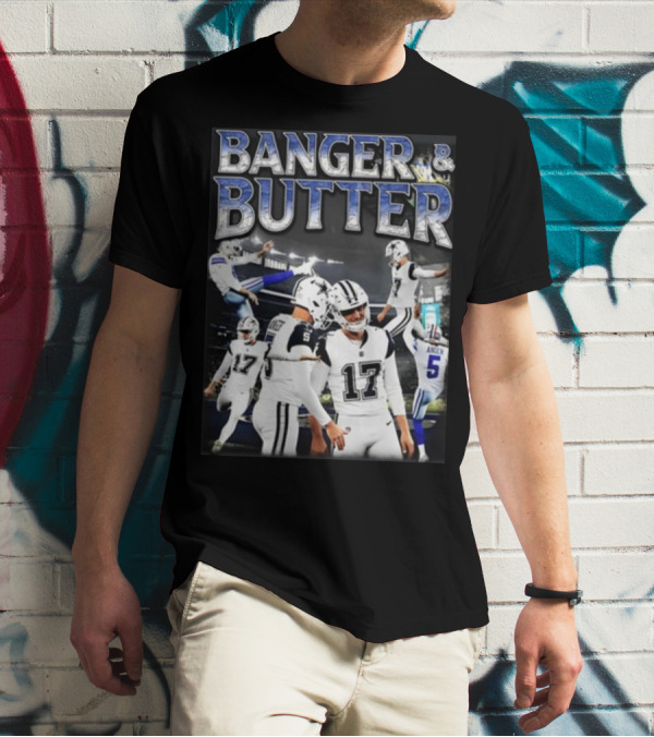 Banger And Butter Football Action With 17 And 5 T-Shirt
