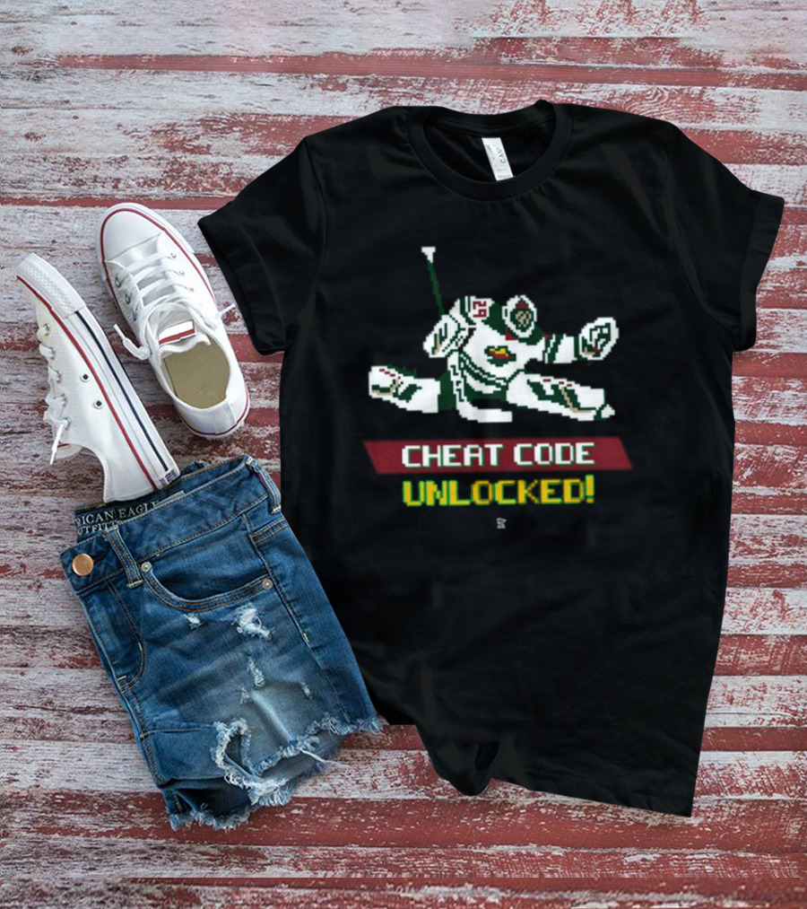Fleury Cheat Code Unlocked Pixel Art Hockey T-Shirt