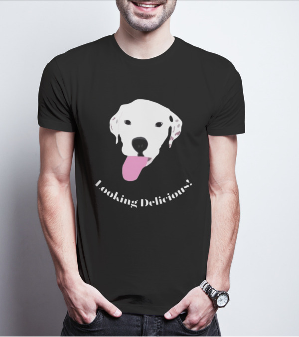 Looking Delicious Remi Dog Illustration With Pink Tongue T-Shirt