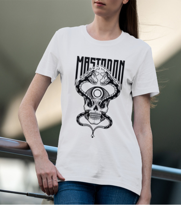 Mastodon Twin Snakes Skull T-Shirt
