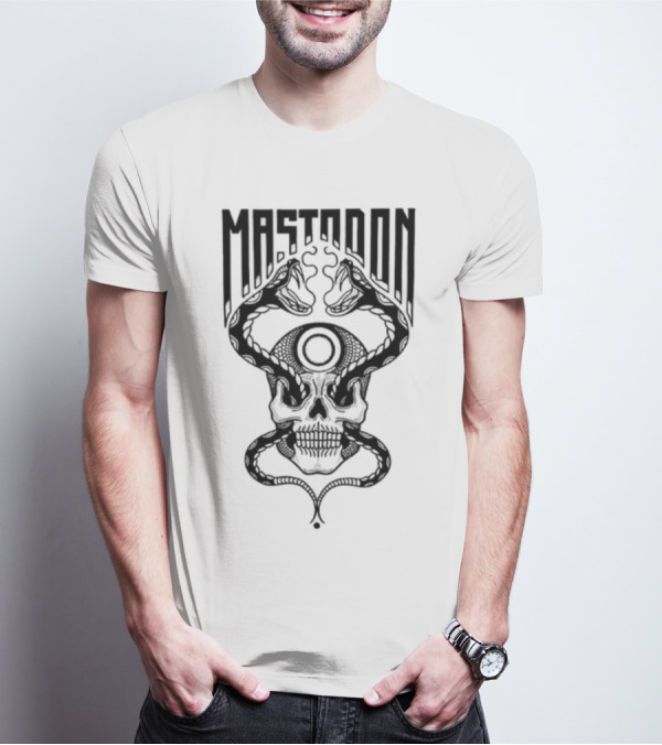 Mastodon Twin Snakes Skull T-Shirt