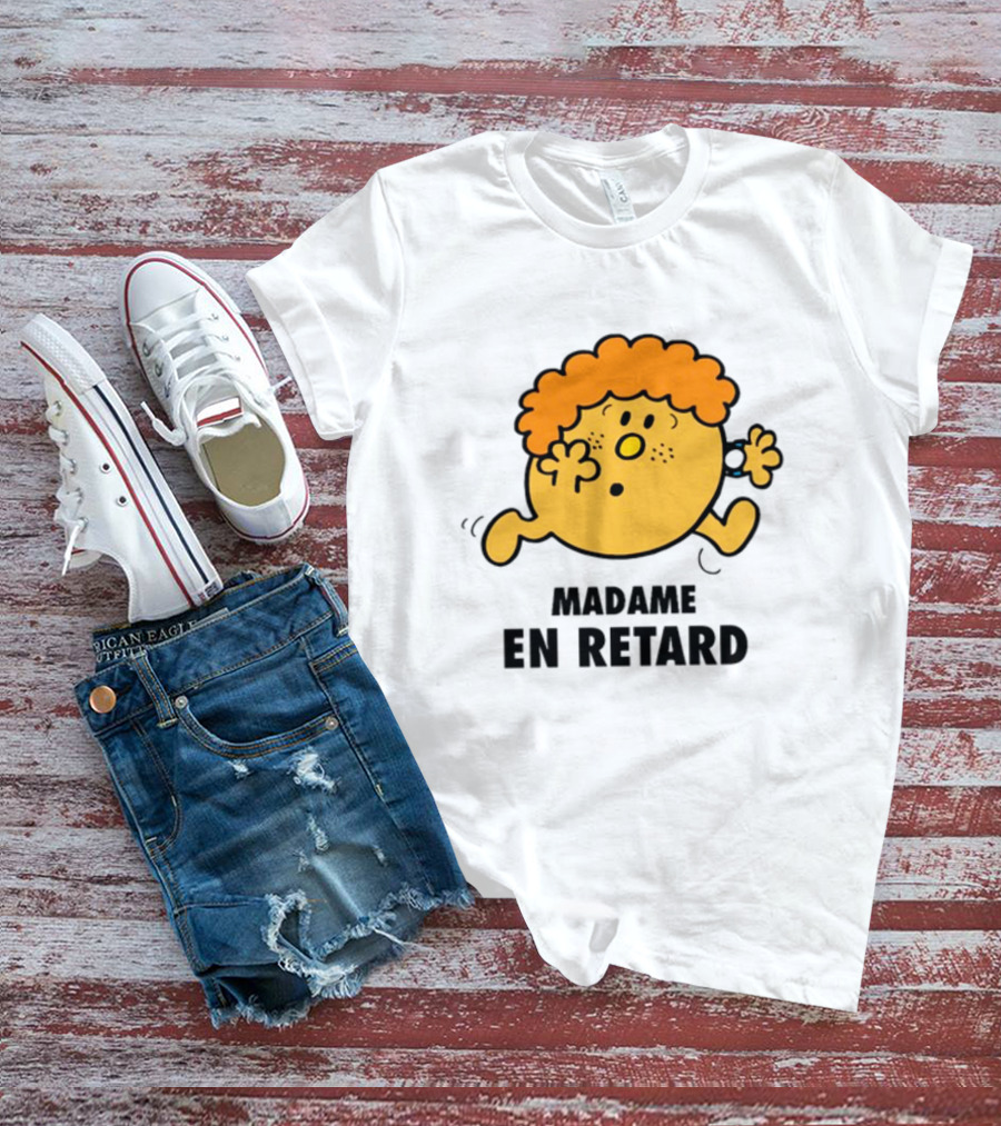Madame En Retard Character With Orange Hair And Running Pose T-Shirt