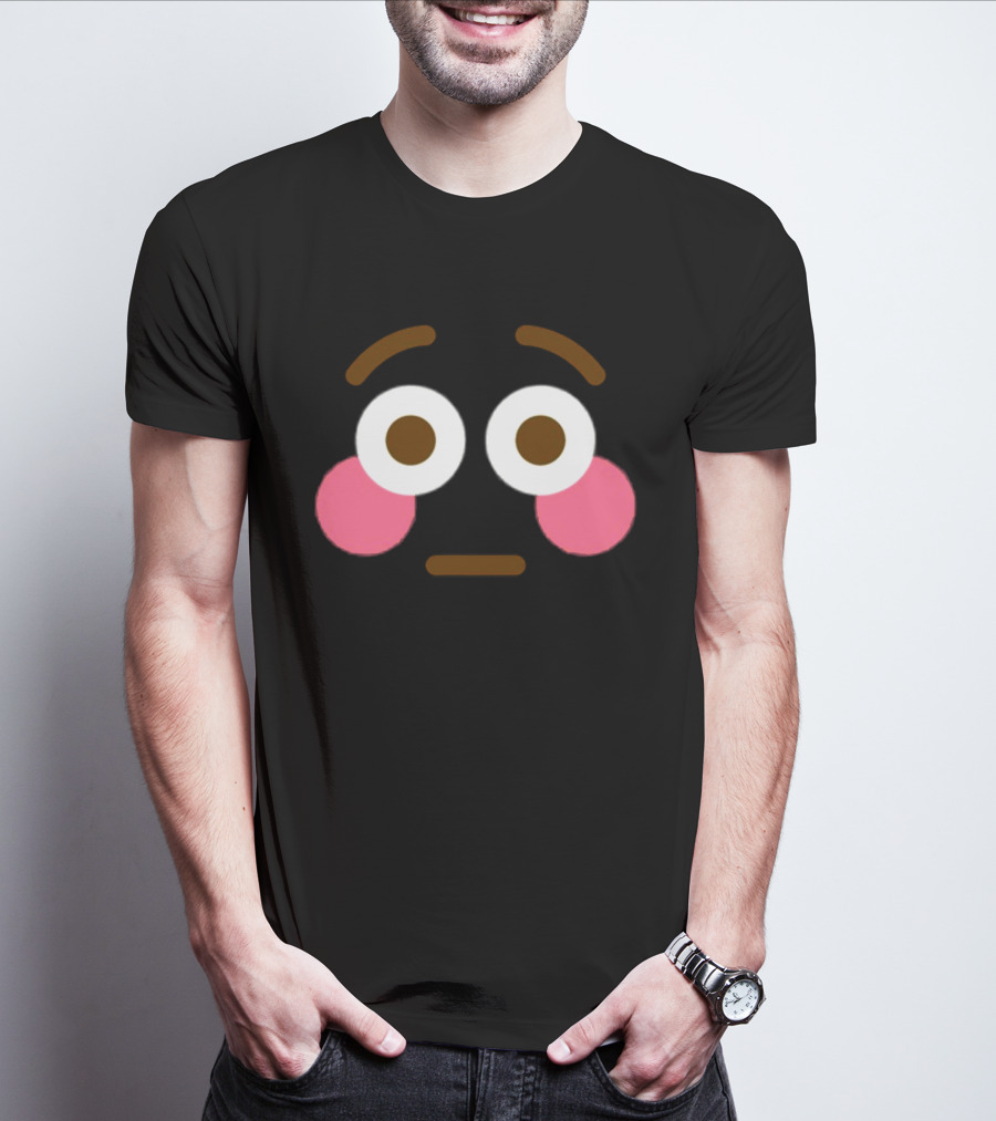 Flushed Face Blushing Emoticon Expression T-Shirt