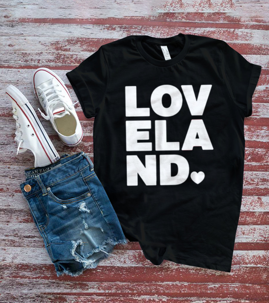 Cincyshirts Loveland White Ink Heart T-Shirt